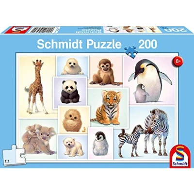 Afbeelding van Schmidt WILD Animals 200 Pieces Puzzel voor kinderen, Maat: One Size, Multi coloured