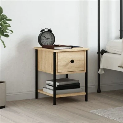 Afbeelding van vidaXL Nachtkastje 34x35,5x45 cm bewerkt hout sonoma eikenkleurig825855