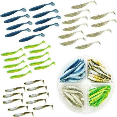 Afbeelding van Fish Xpro Softbait set Zeebaars 7 12cm Shads Kunstaas