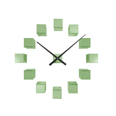Afbeelding van Karlsson Wandklok DIY Cubic Metallic green Ø40cm