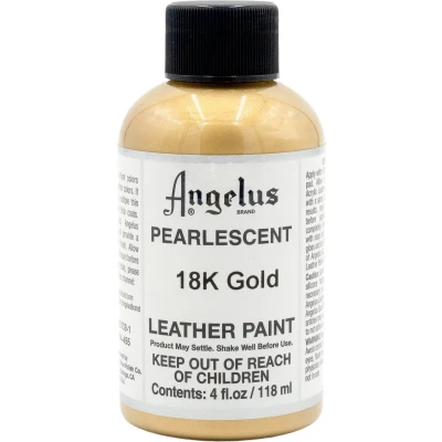 Afbeelding van Angelus Leather Acrylic Paint textielverf voor leren stoffen acrylbasis 118ml Parelmoer Goud