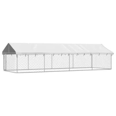 Afbeelding van vidaXL Hondenkennel voor buiten met dak 600x200x150 cm