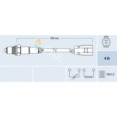 Afbeelding van FAE 77790 Lambdasonde MITSUBISHI: Lancer 8