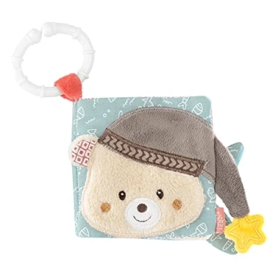 Image de Fehn Soft Livre Imagier Doux Bruno tactile pour bébé en tissu avec des motifs d&#039;animaux jouet à suspendre poussette et siège bébés enfants partir de 0+ mois