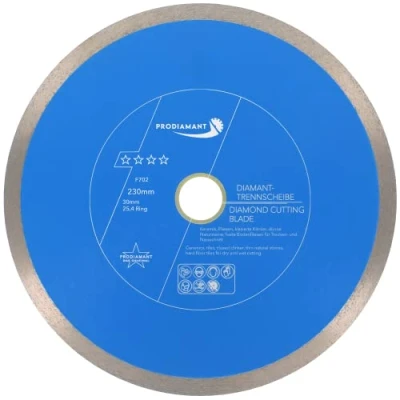 Afbeelding van PRODIAMANT Prorim Professionele diamantdoorslijpschijf 230 mm x 30/25,4 mm, breekt niet op geglazuurde tegels, porseleinen steengoed en keramiek