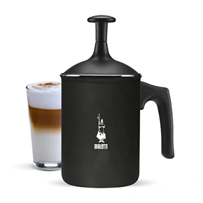 Image de Bialetti tutto crema mousseur à lait 3 tasses avec passoire double pour un mousse de stable, 0.5 l noir