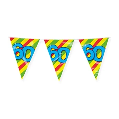 Afbeelding van Vlaggenlijn slinger 60 jaar party 10 meter