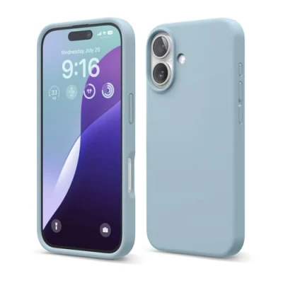 Afbeelding van elago Beschermhoes compatibel met iPhone 16 Pro, hoogwaardige vloeibare siliconen hoes, volledige beschermhoes, schokbestendige, slanke telefoonhoes