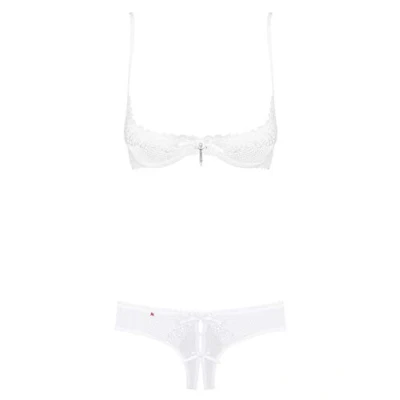 Afbeelding van Obsessive Alabastra Halve Beugel BH Kruisloze String S/M