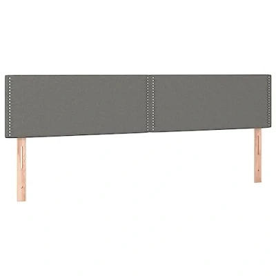 Afbeelding van Hoofdborden 2 st 90x5x78/88 cm stof donkergrijs