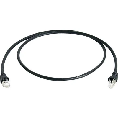 Afbeelding van Telegärtner L00004A0060 RJ45 Netwerkkabel, patchkabel CAT 6A S/FTP 7.50 m Zwart Vlambestendig, Snagless, Pair afscherming, Afgeschermd (dubbel), Halogeenvrij,