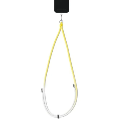 Afbeelding van iDeal of Sweden Cord Phone Strap Universal Telefoonkoord Universeel Soft Lemon Ombre