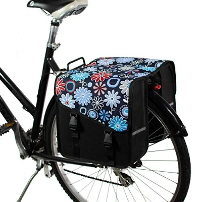 Afbeelding van BikyBag Classic Dubbele tas voor fiets (margriet)