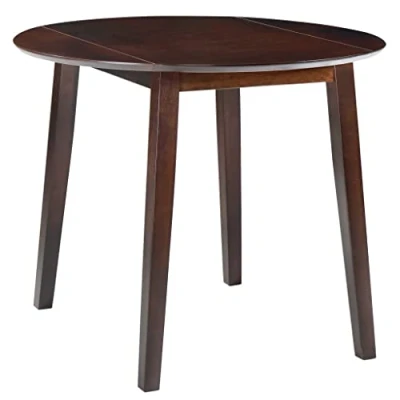 Image de vidaXL Table de salle à manger ronde abattant MDF Marron245367