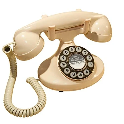 Afbeelding van GPO 1922SPUSHPEARL Telefoon Pearl klassiek jaren ‘20, druktoetsen, creme