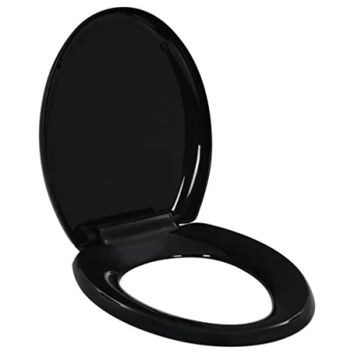 Afbeelding van Toiletbril soft close met quick release ontwerp zwart