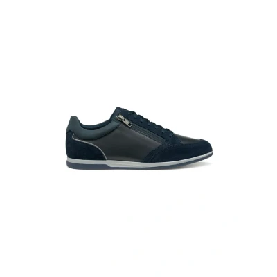 Afbeelding van Geox Sneakers laag, Heren, Maat: 43, Navy Leer en textiel