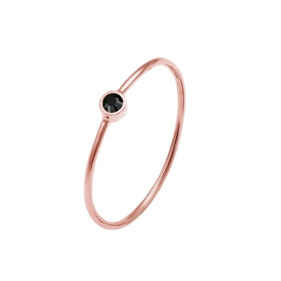 Afbeelding van Elli Basic Stacking Ring Rose goldcoloured, Dames, Maat: 54, gold coloured