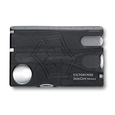 Afbeelding van Victorinox SwissCard Nailcare Multitool 13 Functies Transparant Zwart