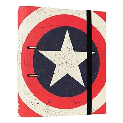 Afbeelding van Erik® Premium A4 Ringmap Marvel Captain America Shield Ringband met 2 ringen