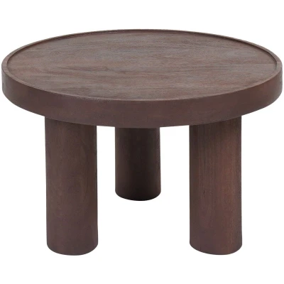 Afbeelding van Home67 Salontafel Tias ø60 cm Espresso Mangohout