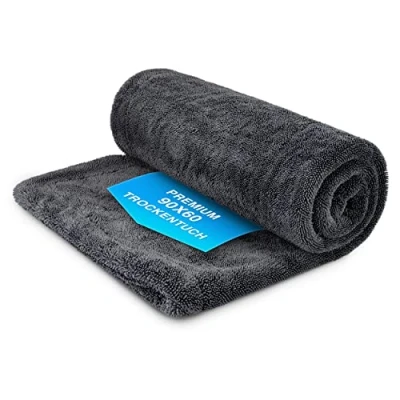 Afbeelding van ASEADO® XXL microvezeldoek 90 x 60 cm krasbestendige en zachte droogdoek voor je auto, douche huis 1200 g/m²