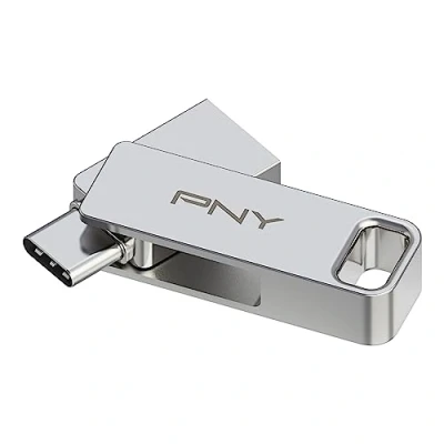 Afbeelding van PNY 64 GB Duo Link USB 3.2 Type C Dual Flash Drive voor Android apparaten en computers extern mobiel geheugen foto&#039;s, video&#039;s andere 200 MB/s