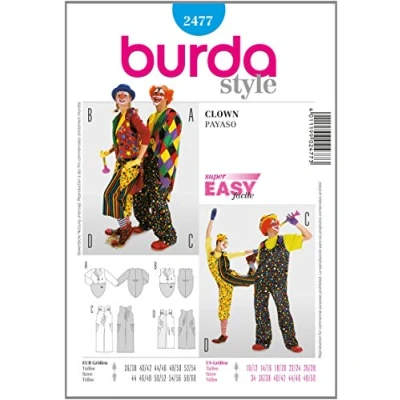 Afbeelding van Burda B2477 Clown naaipatroon 19 x 13 cm