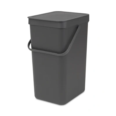 Afbeelding van Brabantia Afvalemmer Sort &amp; Go 16 liter grijs