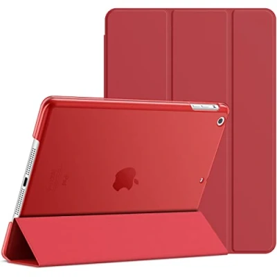 Afbeelding van JETech beschermhoes voor iPad Air 1st Edition (niet 2), met standfunctie en automatische slaap /wekfunctie (rood)