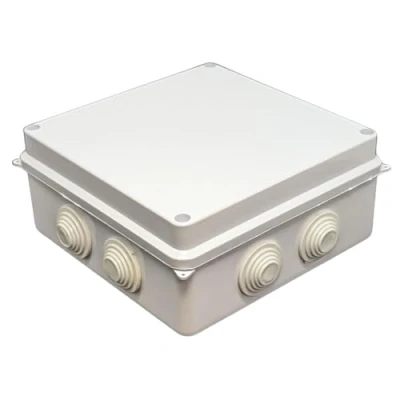 Afbeelding van Lumonic Verdeeldoos wit 150 x 70 mm met 8 openingen I opbouwverdeeldoos IP65 aansluitdoos, klemdoos, bo