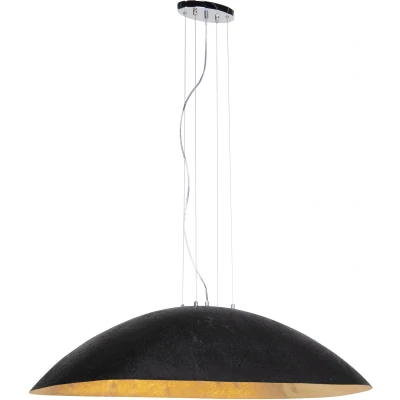 Afbeelding van QAZQA Industriële hanglamp zwart met goud 115 cm Magna