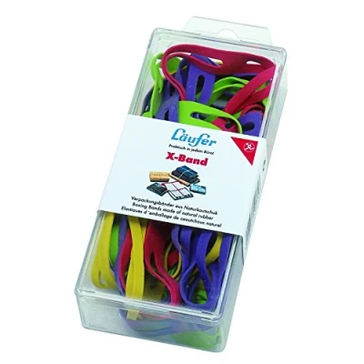 Afbeelding van Läufer x Rondella band, elastische kruisbanden, rubberen banden, 80 11 mm, diameter 50 30 g doos, bonte kleuren