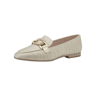 Afbeelding van Tamaris Instappers, Dames, Maat: 41, Ivory struct Textiel/ synthetisch