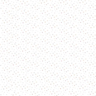 Afbeelding van KLEINE HARTJES BEHANG Kinderkamer roze grijs beige wit A.S. Création Little Love