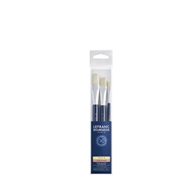 Image de Lefranc Bourgeois Lot de pinceaux 3 parties plat taille : 8, 16, 24