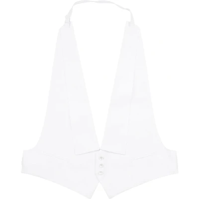 Afbeelding van Rok Vest Wit maat 3XL Heren Rokwit met Regular fit Pasvorm Polyester Suitable Herenkleding