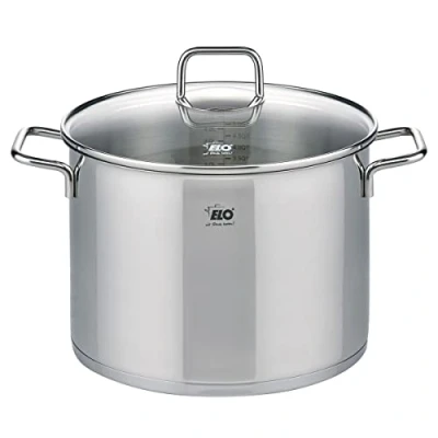 Afbeelding van Elo 7244626 roestvrijstalen inductiekookpan, kookpan, 26 cm, kookpan met glazen deksel, roestvrij staal, glas, grijs 6