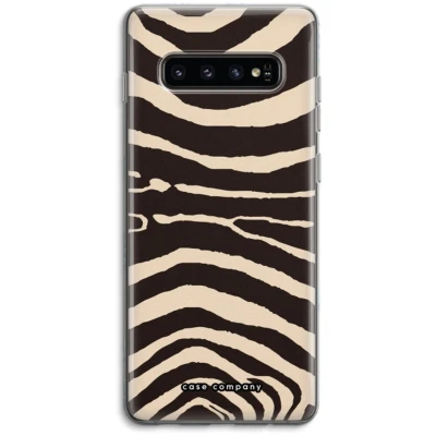 Afbeelding van Case Company® hoesje geschikt voor Samsung Galaxy S10 4G Arizona Zebra Soft Cover Telefoonhoesje Bescherming aan alle Kanten en Schermrand