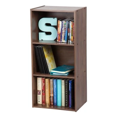 Afbeelding van Iris Ohyama meubels, plank, boekenkast, robuust, design, multifunctioneel, kantoor, ingang, slaapkamer, woonkamer, 29 x 42 88, CX 3, zwart
