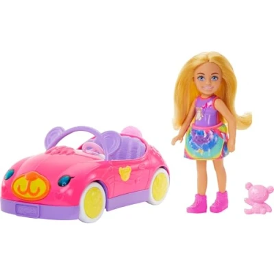 Afbeelding van Barbie Chelsea HXN05 Kleine blonde pop met rok en verwisselbare schoenen