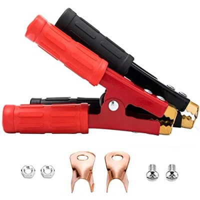 Afbeelding van HuaLiSiJi 1000A accukabelklemmen krokodillenklemmen voor 16 cm kabels, auto accuklemmen met isolerende mantel, gebruikt accu spring startkabel