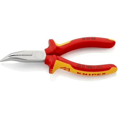 Image de KNIPEX 25 26 160 pince plate avec coupe latérale (pince radio) isolée branches à plusieurs composants, testée VDE, chromée