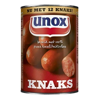 Afbeelding van UNOX Knaks I Nederlandse Worsten 12 Worstjes Tin From The Nederland