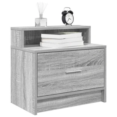 Image de vidaXL Tables de chevet avec tiroir 2 pcs sonoma gris 51x31x47 cm858679