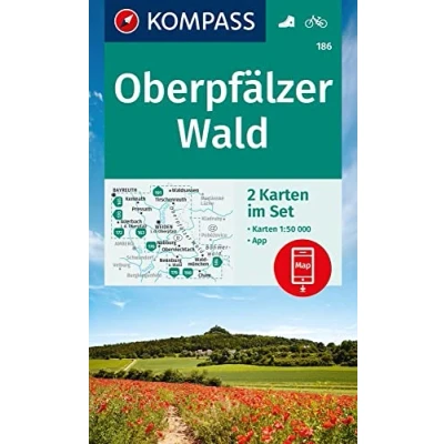 Afbeelding van KOMPASS Wanderkarten Set 186 Oberpfälzer Wald (2 Karten) 1:50.000