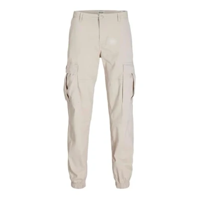 Afbeelding van JACK &amp; JONES Jpstkane Jjjonnie Cuffed Cargo Broek voor heren, Lichtbeige, Taile 32/lengte 32
