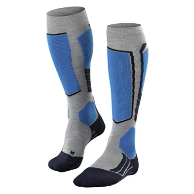 Afbeelding van Falke SK2 Intermediate WOOL Skiing Mediumstrong Cushioned Kniekousen, Dames, Maat: 39 41, Light grey