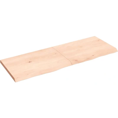 Afbeelding van Wastafelblad 140x50x4 cm onbehandeld massief hout