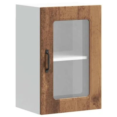 Afbeelding van vidaXL Keukenwandkast met glazen deur bewerkt hout oud houtkleurig